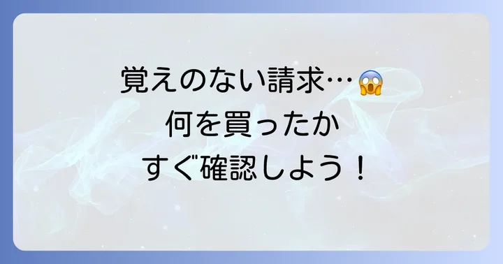 覚えのない引き落とし？請求内容を確認する方法