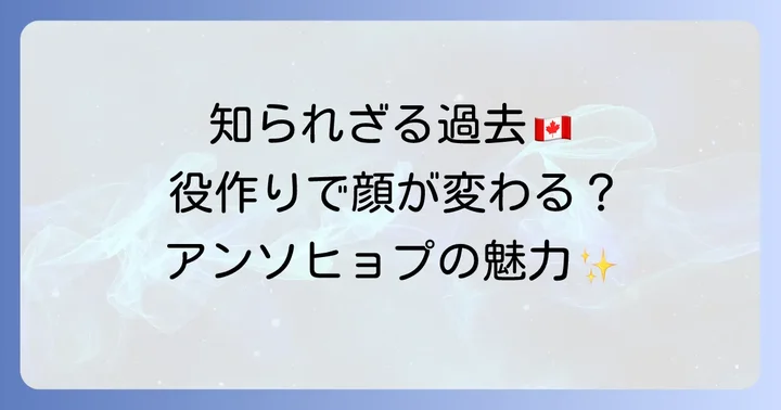 アンソヒョプのプロフィールと魅力