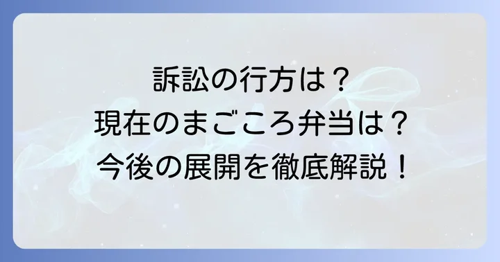 訴訟の結果と現在の状況