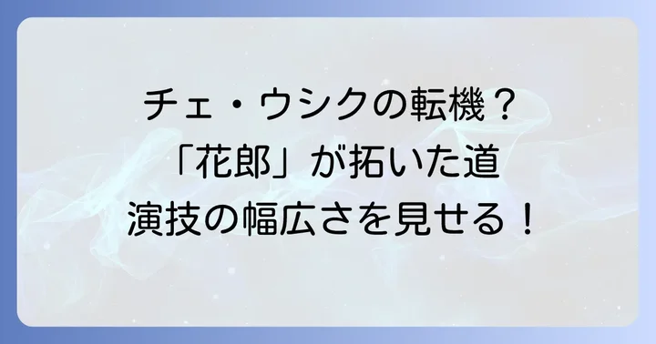 「花郎」がチェ・ウシクのキャリアに与えた影響