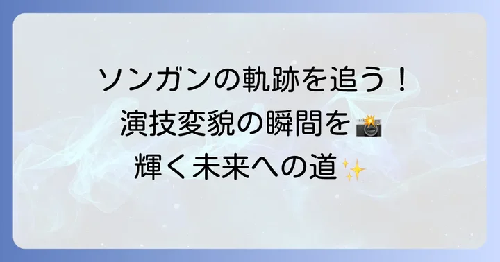 ソンガンがこれまで魅せた演技の軌跡