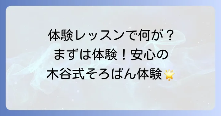 木谷綜合学園の指導内容と無料体験レッスンの進め方