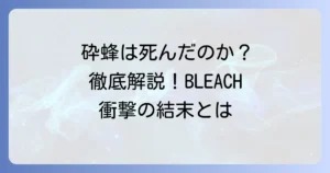 砕蜂は死亡したのか？『BLEACH』作中での生死と最終的な結末を徹底解説
