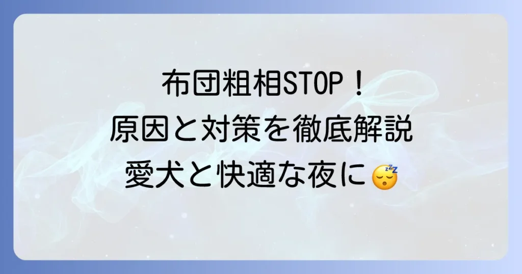 犬が飼い主の布団で粗相をするのを解決！原因と対策、正しい掃除方法を徹底解説
