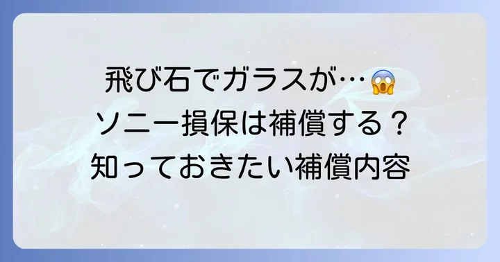 ソニー損保の車両保険は飛び石被害を補償する？