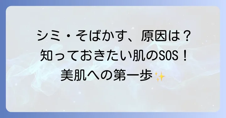 しみ・そばかすの種類と原因を知ろう