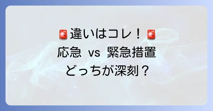 応急入院と緊急措置入院の決定的な違いを比較
