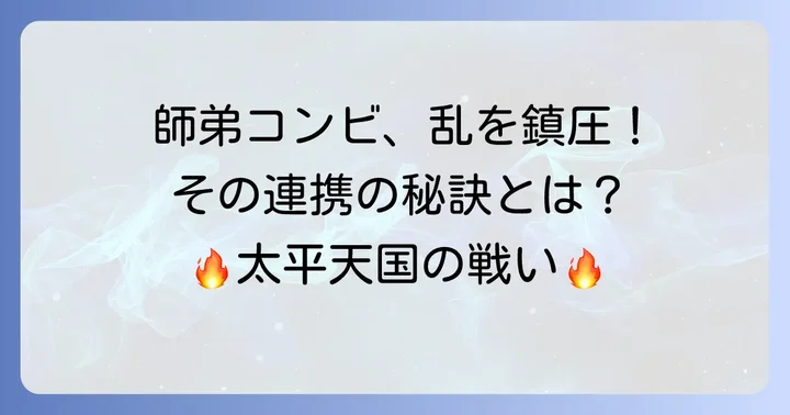 太平天国鎮圧における師弟の連携と功績