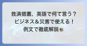 救済措置の英語表現を徹底解説！ビジネスや災害時の使い分けと例文