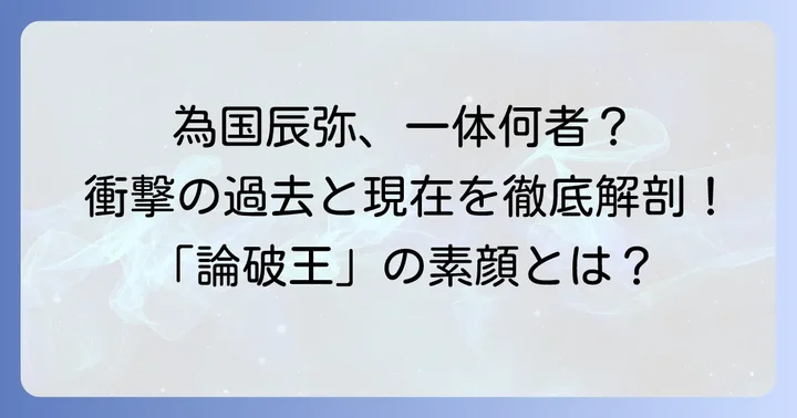 為国辰弥とは何者？そのプロフィールと経歴