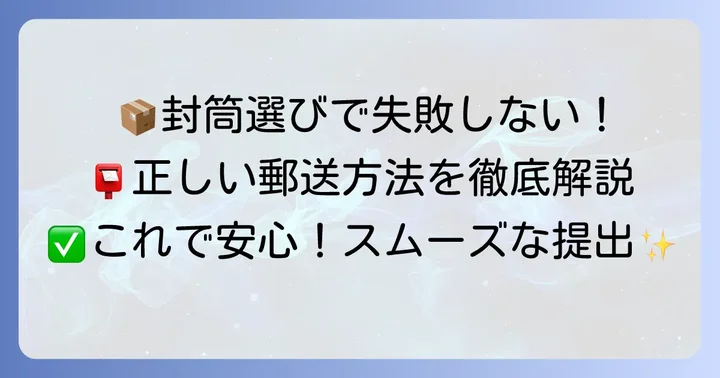 簡易裁判所へ送る封筒の種類と適切な郵送方法