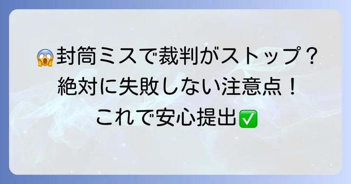 簡易裁判所への書類提出で失敗しないための注意点