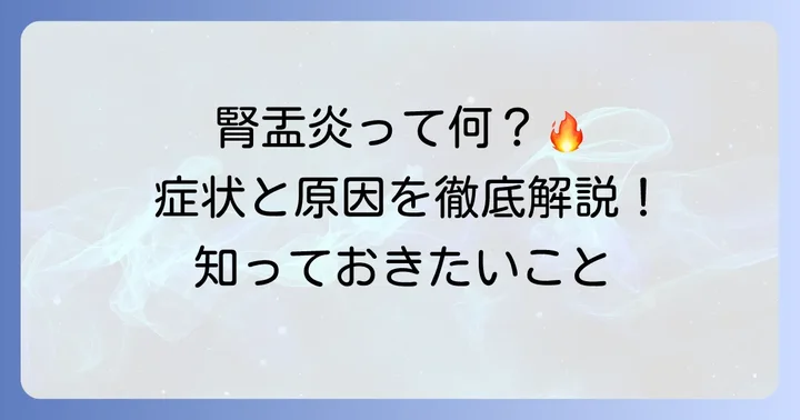 急性腎盂炎とは？その基本を理解しよう