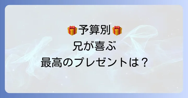 予算別！大学生の兄に贈る誕生日プレゼントのおすすめ