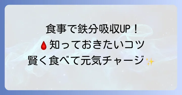 効率よく血液を作るための食事のコツと組み合わせ