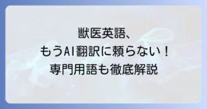 獣医英語のカタカナ発音を徹底解説！動物医療の必須英単語と学習法