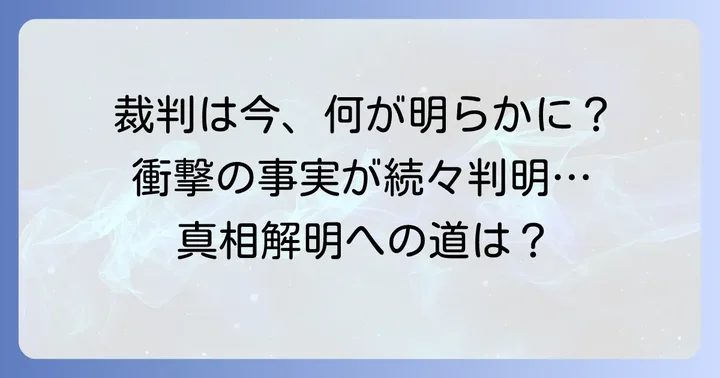 昭南病院いじめ問題に関する裁判の現状