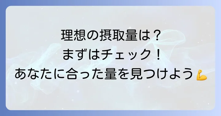 あなたに最適なタンパク質摂取量の目安
