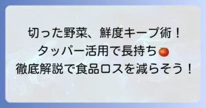 切った野菜の保存方法：タッパーで鮮度を保つコツを徹底解説