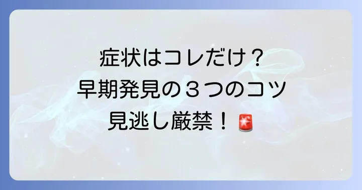 総胆管結石性胆管炎で現れる症状：早期発見のコツ