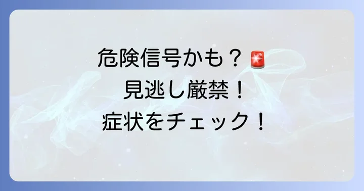 総胆管結石性胆管炎の主な症状：見逃せないサイン