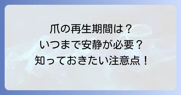 足の爪が剥がれた後の回復期間と注意点
