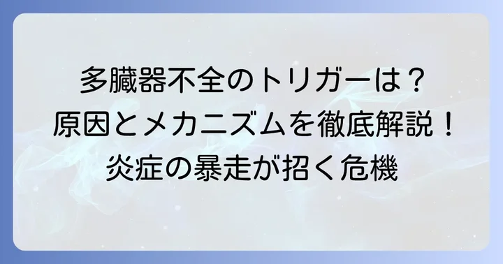 多臓器不全の主な原因と発生メカニズム