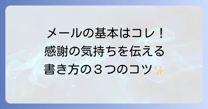 「大変助かりました」を伝えるビジネスメールの基本構成