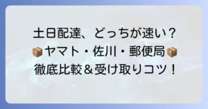 宅急便の土日配達は可能？主要3社のサービスと受け取りのコツを徹底解説