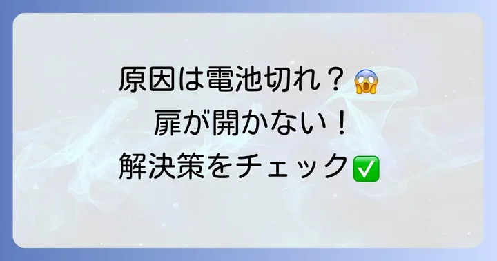 宅配ボックスプッシュ式が開かない主な原因