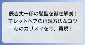 辰吉丈一郎の髪型を徹底解説！時代を超えて愛されるマレットヘアの魅力と再現方法