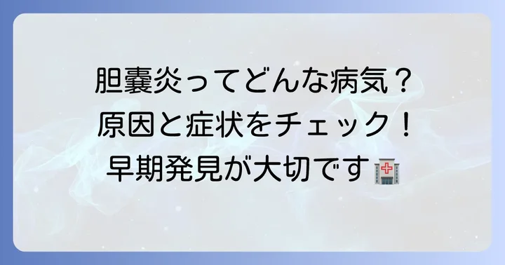 胆嚢炎とは？基本的な知識と主な原因