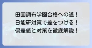 田園調布学園の偏差値と日能研の合格ラインを徹底解説！対策方法まで