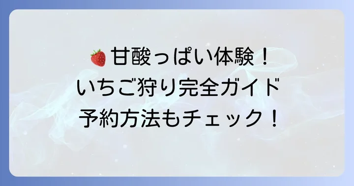 田久保農園のいちご狩りを満喫!予約から品種まで