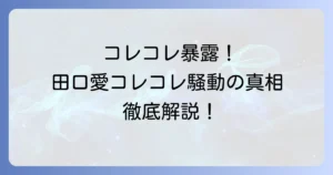 田口愛氏とコレコレ氏の騒動の真相を徹底解説！経緯から現在の状況まで