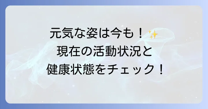 現在の田口浩正さんの活動状況と健康状態