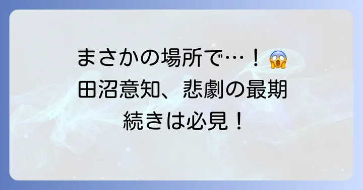 悲劇的な最期：江戸城中での暗殺事件