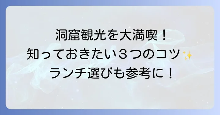 田谷の洞窟観光とランチを最大限に楽しむコツ