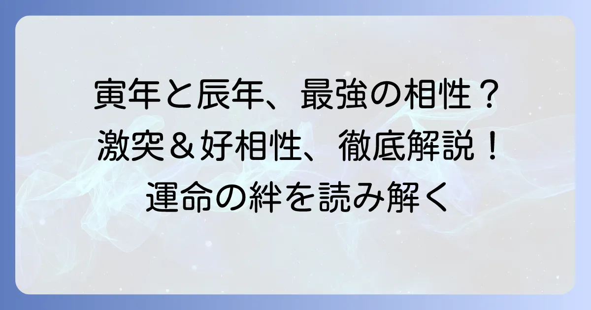 寅年と辰年の相性を徹底解説！強運を呼び込む関係性のコツと課題を乗り越える方法