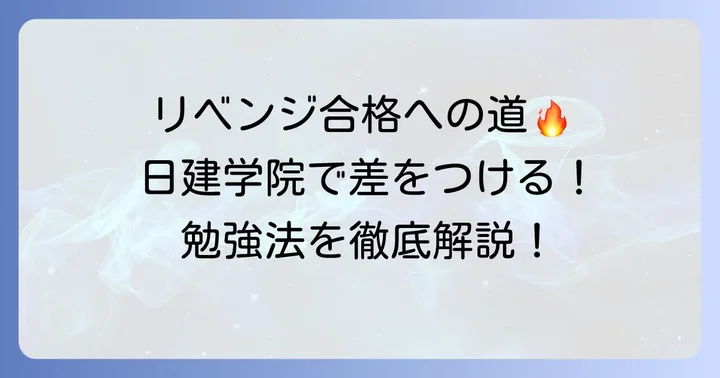 次こそ合格!日建学院でのリベンジを成功させる勉強法