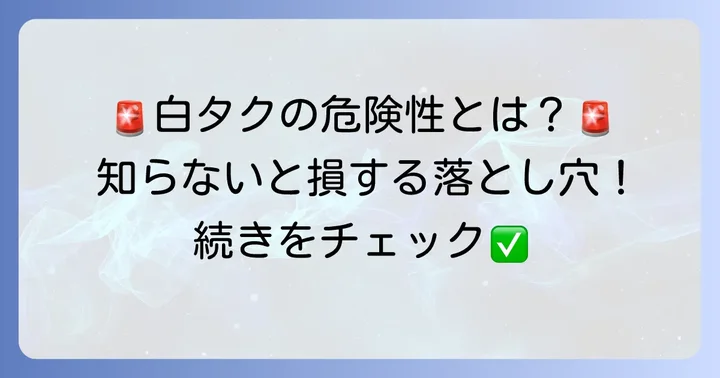 白タク利用がもたらす深刻な危険性