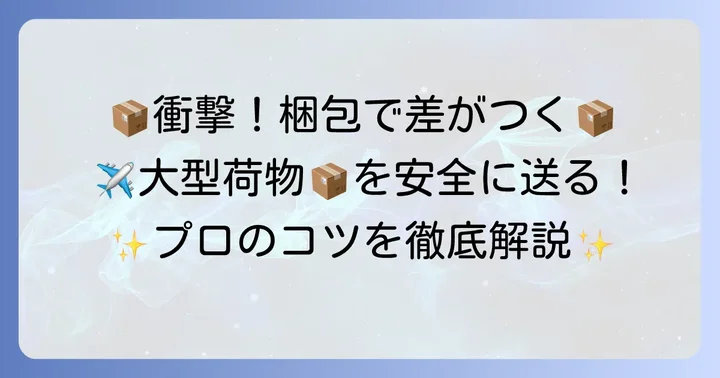 飛脚ラージサイズ宅配便をスムーズに送る梱包のコツ