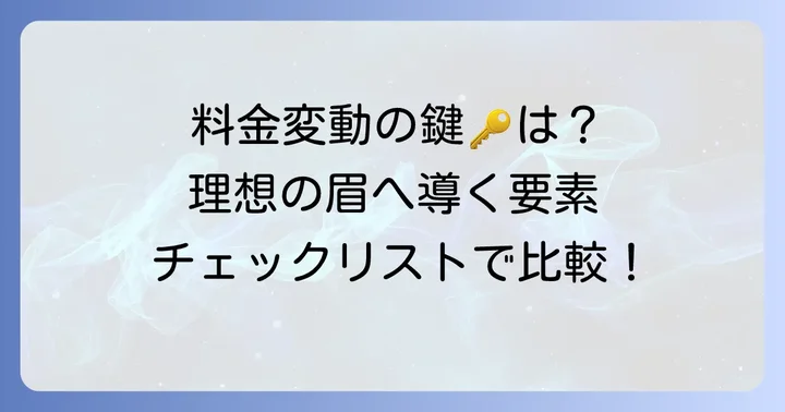 眉毛アートメイクの値段を左右する要素