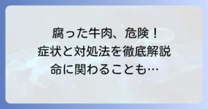 腐った牛肉を食べた際の症状と対処法を徹底解説