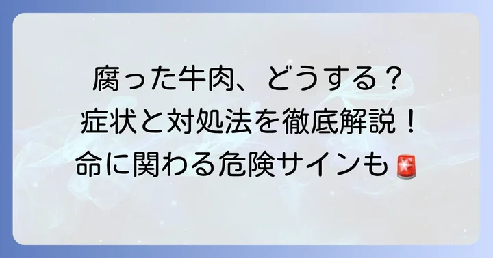 腐った牛肉を食べてしまった場合の対処法