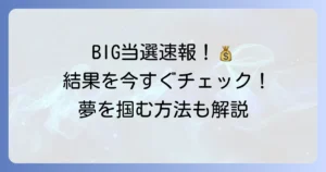 宝くじBIGの結果を素早く確認！当選の喜びを掴む方法と最新情報