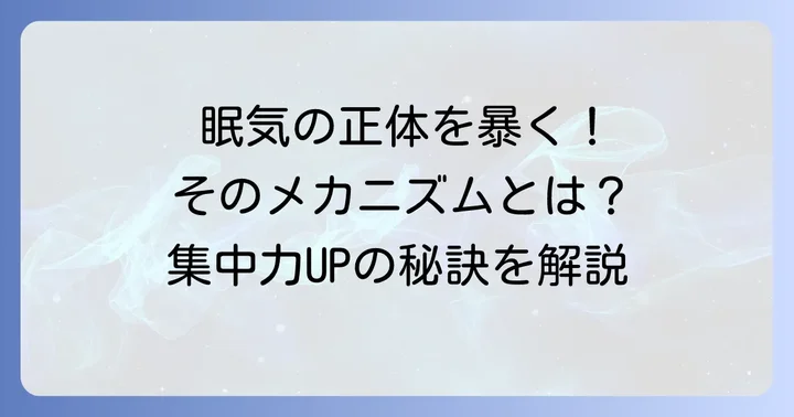 なぜ食後に眠くなる？眠気を誘うメカニズムを理解しよう
