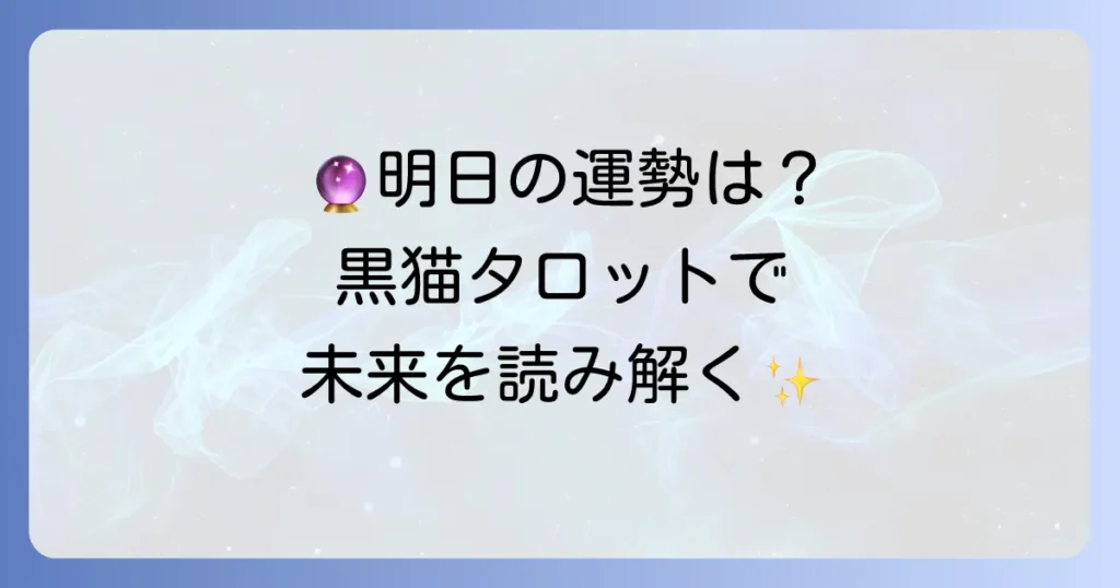 明日の運勢を黒猫タロットで読み解く！幸運を引き寄せるメッセージ