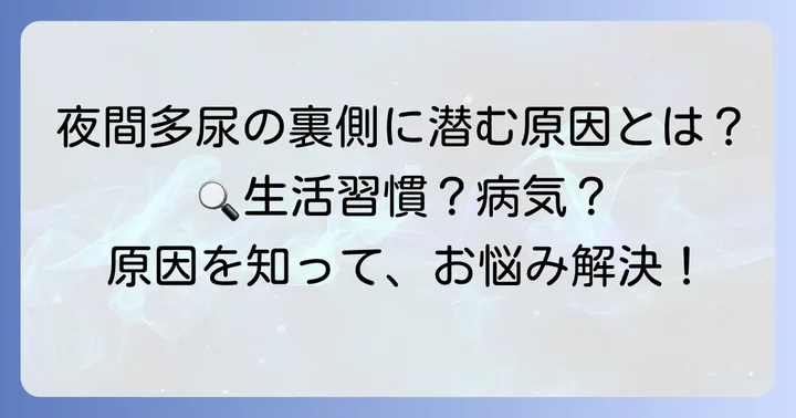 夜間多尿の主な原因を理解する