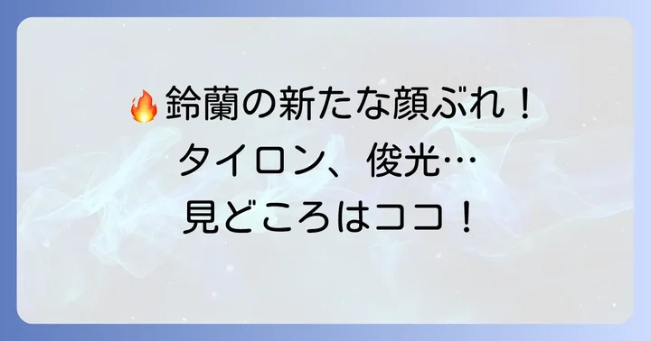 「鈴蘭、健在なり！」の主要登場人物と見どころ